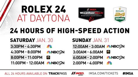 rolex 24 at daytona tv schedule|24h daytona 2024.